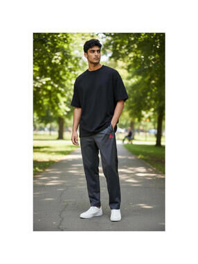 Reebok Track Pants Mens XL Gray Fleece Lined Zipper Ankle Joggers Zip Pockets